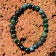 Load image into Gallery viewer, Green Moss Agate Bead Bracelet (BB 1019)