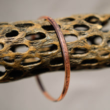 Load image into Gallery viewer, Copper Bangle Bracelet - hand textured (CBB 1001)
