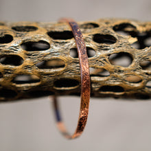 Load image into Gallery viewer, Copper Bangle Bracelet - hand textured (CBB 1002)