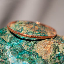 Load image into Gallery viewer, Copper Bangle Bracelet - hand textured (CBB 1004)