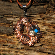Load image into Gallery viewer, Turquoise and Splash Copper Pendant (CP 1002)