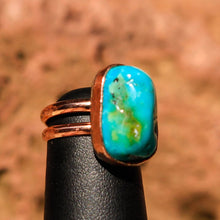 Load image into Gallery viewer, Turquoise Cabochon and Copper Ring (CR 1011)