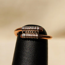Load image into Gallery viewer, Copper Ring with Sterling Silver Wire (CR 1004)