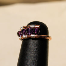 Load image into Gallery viewer, Copper Ring with Amethyst (CR 1005)