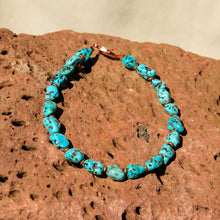 Load image into Gallery viewer, Turquoise and Copper Bead Bracelet (LC 13)