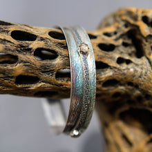 Load image into Gallery viewer, Sterling Silver Spinner Bangle Bracelet w/ Rutilated Quartz Cabochons (SB 1005)