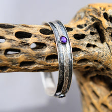 Load image into Gallery viewer, Sterling Silver Spinner Bangle Bracelet w/ Paua Shell Cabochons (SB 1006)
