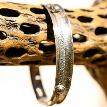 Load image into Gallery viewer, Sterling Silver Spinner Bangle Bracelet w/ Pyrite Cabochons (SB 1029)