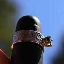 Load image into Gallery viewer, Sterling Silver Band Ring with Faceted Moldavite (SSBR 1007)