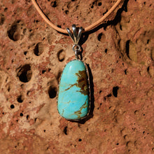 Load image into Gallery viewer, Turquoise (Royston) Cabochon and Sterling Silver Pendant (SSP 1001)