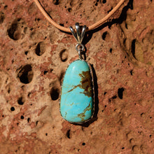 Load image into Gallery viewer, Turquoise (Royston) Cabochon and Sterling Silver Pendant (SSP 1001)