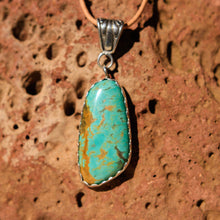 Load image into Gallery viewer, Turquoise (Royston) Cabochon and Sterling Silver Pendant (SSP 1002)