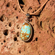 Load image into Gallery viewer, Turquoise (#8 Mine) Cabochon and Sterling Silver Pendant (SSP 1003)