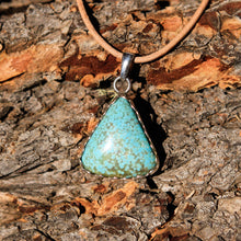 Load image into Gallery viewer, Turquoise (#8 Mine) Cabochon and Sterling Silver Pendant (SSP 1005)