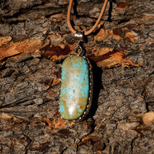 Load image into Gallery viewer, Turquoise (#8 Mine) Cabochon and Sterling Silver Pendant (SSP 1007)