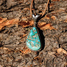 Load image into Gallery viewer, Turquoise Cabochon and Sterling Silver Pendant (SSP 1008)