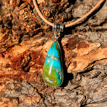 Load image into Gallery viewer, Turquoise Cabochon and Sterling Silver Pendant (SSP 1011)