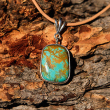 Load image into Gallery viewer, Turquoise (Royston) Cabochon and Sterling Silver Pendant (SSP 1014)