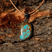 Load image into Gallery viewer, Turquoise (#8 Mine) Cabochon and Sterling Silver Pendant (SSP 1016)