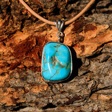 Load image into Gallery viewer, Turquoise Cabochon and Sterling Silver Pendant (SSP 1018)