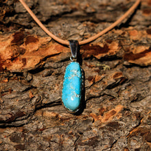 Load image into Gallery viewer, Turquoise (Sleeping Beauty) Cabochon and Sterling Silver Pendant (SSP 1019)