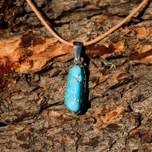 Load image into Gallery viewer, Turquoise (Sleeping Beauty) Cabochon and Sterling Silver Pendant (SSP 1019)