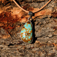 Load image into Gallery viewer, Turquoise (#8 Mine) Cabochon and Sterling Silver Pendant (SSP 1020)