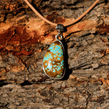 Load image into Gallery viewer, Turquoise (#8 Mine) Cabochon and Sterling Silver Pendant (SSP 1020)