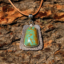 Load image into Gallery viewer, Turquoise (Royston) Cabochon and Sterling Silver Pendant (SSP 1023)