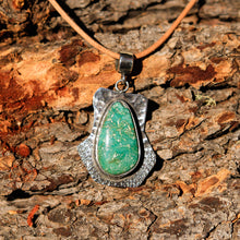 Load image into Gallery viewer, Turquoise Cabochon and Sterling Silver Pendant (SSP 1024)