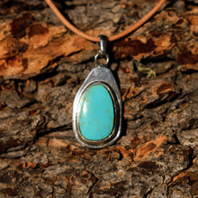 Load image into Gallery viewer, Turquoise (Royston) Cabochon and Sterling Silver Pendant (SSP 1025)
