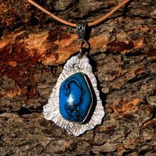 Load image into Gallery viewer, Chrysocolla (Gem Silica) Cabochon and Sterling Silver Pendant (SSP 1029)