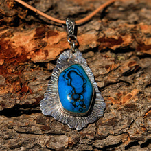 Load image into Gallery viewer, Chrysocolla (Gem Silica) Cabochon and Sterling Silver Pendant (SSP 1029)