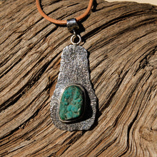 Load image into Gallery viewer, Chrysocolla Druzy (Gem Silica) Cabochon and Sterling Silver Pendant (SSP 1031)