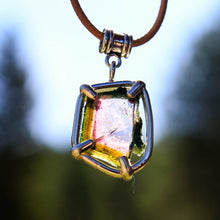 Load image into Gallery viewer, Watermelon Tourmaline and Sterling Silver Pendant (SSP 1049)