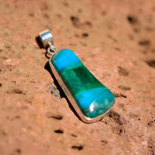 Load image into Gallery viewer, Chrysocolla (Gem Silica) Cabochon and Sterling Silver Pendant (SSP 1054)