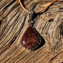 Load image into Gallery viewer, Agate (Mulligan Peak) Cabochon and Sterling Silver Pendant (SSP 1055)