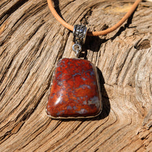 Load image into Gallery viewer, Agate (Plomosa Mtns) Cabochon and Sterling Silver Pendant (SSP 1058)