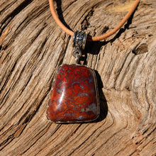 Load image into Gallery viewer, Agate (Plomosa Mtns) Cabochon and Sterling Silver Pendant (SSP 1058)