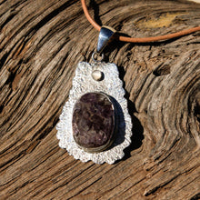 Load image into Gallery viewer, Amethyst Cabochon and Sterling Silver Pendant (SSP 1060)