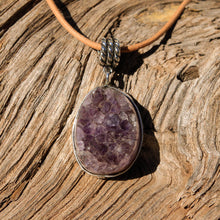 Load image into Gallery viewer, Amethyst Cabochon and Sterling Silver Pendant (SSP 1062)