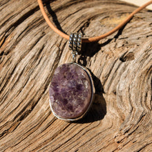 Load image into Gallery viewer, Amethyst Cabochon and Sterling Silver Pendant (SSP 1062)