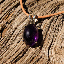 Load image into Gallery viewer, Amethyst Cabochon and Sterling Silver Pendant (SSP 1063)