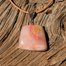 Load image into Gallery viewer, Pink Peruvian Opal Cabochon and Sterling Silver Pendant (SSP 1065)