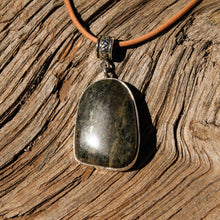 Load image into Gallery viewer, Apache Gold (Healers Gold) Cabochon and Sterling Silver Pendant (SSP 1071)