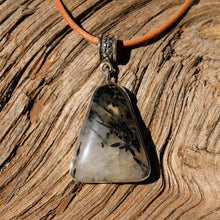 Load image into Gallery viewer, Black Tourmaline and Quartz Cabochon and Sterling Silver Pendant (SSP 1072)
