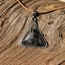 Load image into Gallery viewer, Black Tourmaline and Quartz Cabochon and Sterling Silver Pendant (SSP 1074)