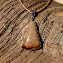 Load image into Gallery viewer, Petrified Wood Cabochon and Sterling Silver Pendant (SSP 1075)