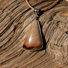 Load image into Gallery viewer, Petrified Wood Cabochon and Sterling Silver Pendant (SSP 1075)