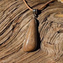 Load image into Gallery viewer, Petrified Wood Cabochon and Sterling Silver Pendant (SSP 1076)